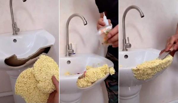 شاب يكتسب شهرة كبيرة بفضل قدرته العجيبة على إصلاح قطع الأثاث  باستخدام بعض المأكولات