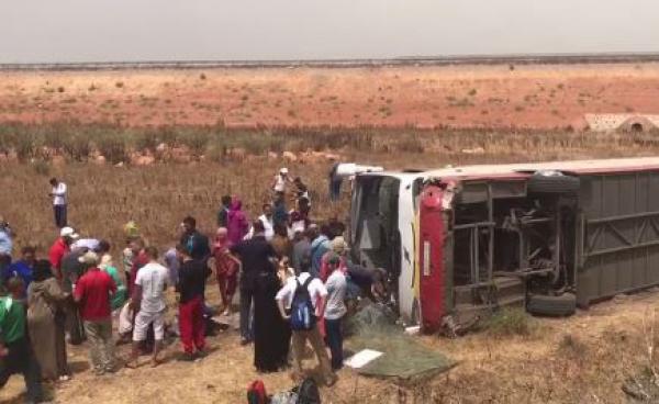 عاجل : حافلة قادمة من أكادير إلى الدارالبيضاء تنقلب والحصيلة ثقيلة