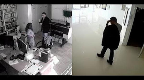 كاميرا المراقبة تلتقط سرقة حاسوب محمول من شركة بالدارالبيضاء !