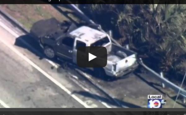 يتفاجأ بسيارته تحترق في نشرة الأخبار