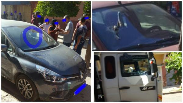 ترمضينة خايبة... شاب يروع الساكنة ويكسر سيارات ويقذف شاحنة بقنينة غاز