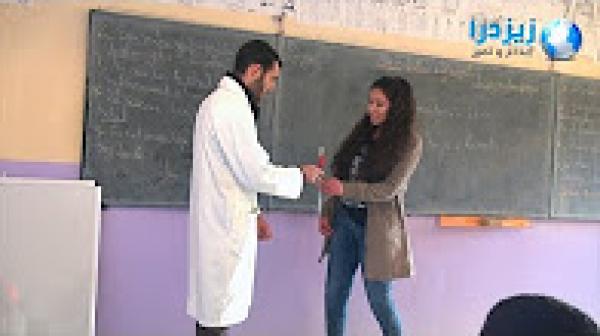 مبادرة رائعة لتلاميذ ثانوية محمد السادس بالنيف ضد العنف المدرسي