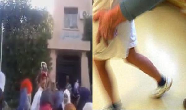 "شاعلة" أمام مركز للدرك بعد الافراج عن متهم باغتصاب طفل (فيديو)