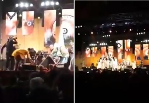 انهيار منصة مهرجان كناوة أثناء عرض بالصويرة