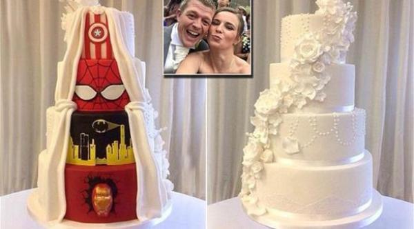 بالصورة: شاهد نتيجة خلاف عروسين على اختيار قالب الحلوى