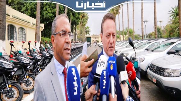 نارسا تسلم الدرك الملكي والأمن الوطني سيارات ودراجات نارية ومعدات حديثة لمراقبة مستعملي الطريق