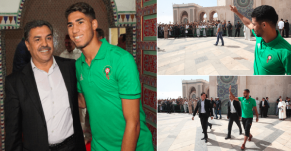 بالفيديو .. الأسود يؤدون صلاة الجمعة بمسجد الحسن الثاني قبل مواجهة الغابون