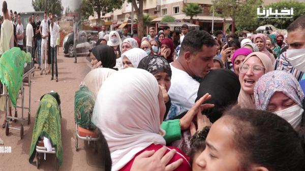 حشود غفيرة تُشيع جثامين ضـحـايا فاجعة حي مولاي رشيد .. أم وجوج وليدات