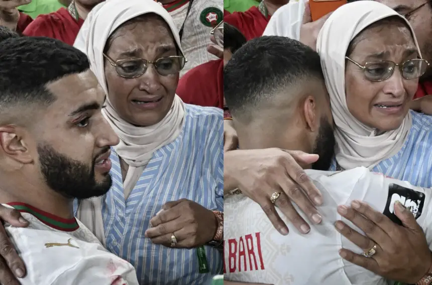 بكاء والدة إسماعيل صيباري يخطف الأنظار في ليلة عبور "أسود الأطلس" إلى ثمن نهائي المونديال(فيديو)