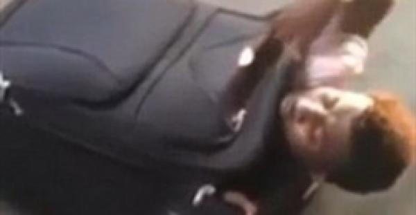 بالفيديو والصور.. مهاجر يختبئ في حقيبة سفر للهروب إلى سويسرا