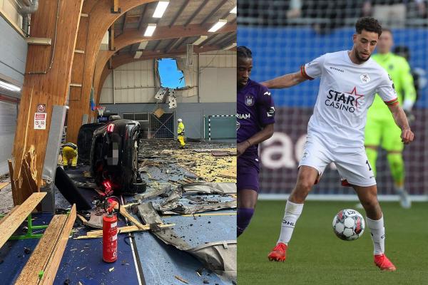 لاعب مغربي يتعرض لحادث سير مروع وغريب في بلجيكا(فيديو وصور)