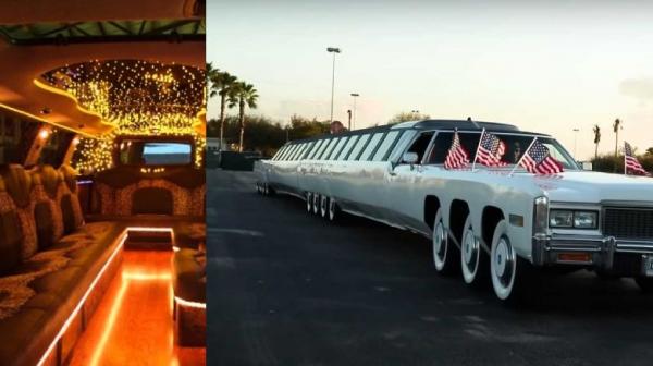 لايُصدق : أكبر سيارة في العالم تتوفر على  مسبح ومهبط طائرات(فيديو)