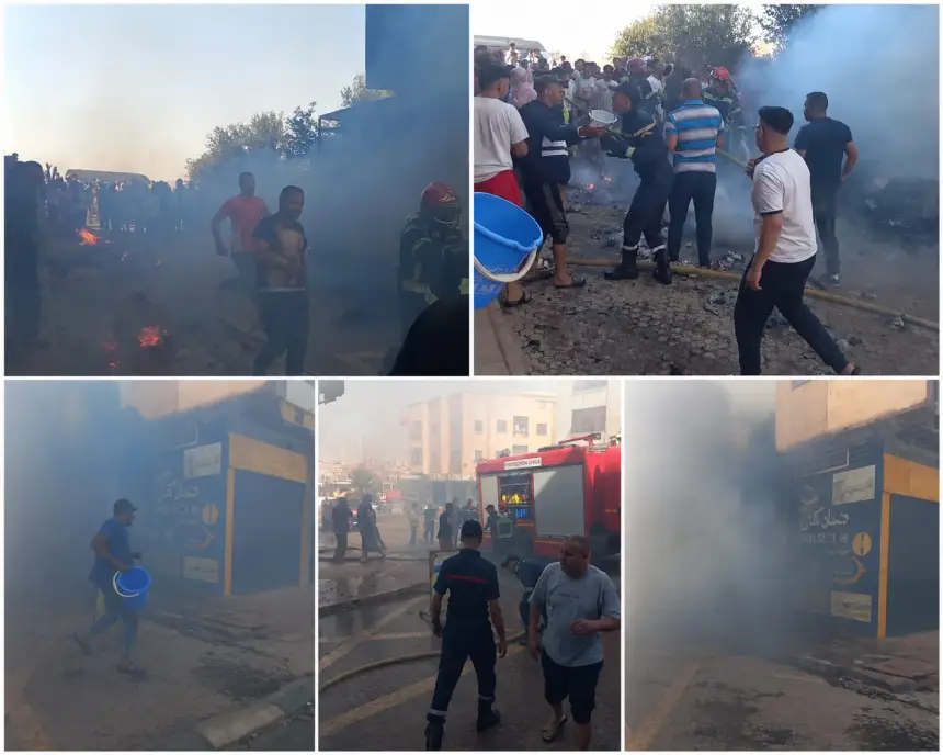 فاجعة بسطات.. حريق مهول بمحل للأفرشة يودي بحياة طفل في الثامنة من عمره
