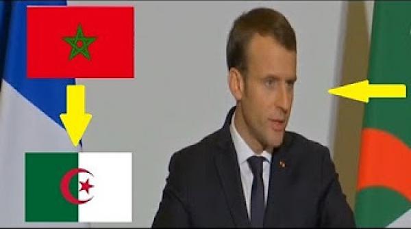 الرئيس الفرنسي ماكرون يقمع صحفي جزائري بعد سؤاله: لماذا قمت بزيارة المغرب أولا؟