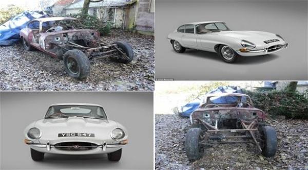 بالصور: شاهد كيف تحولت هذه الخردة إلى سيارة جاغوار فاخرة