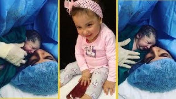 بالفيديو.. شاهد لأول مرة غزل الترك إبنة دنيا بطمة لحظة ولادتها