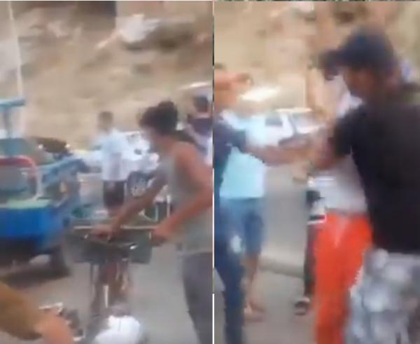 شاهد كيف استقبل مواطنون الجزائري الذي عبر الحدود المغربية الجزائرية