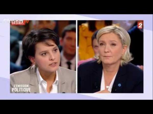 ملاسنة بين الوزيرة بلقاسم وزعيمة اليمين الفرنسي