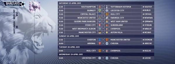 مواعيد اليوم في الدوري الإنجليزي 