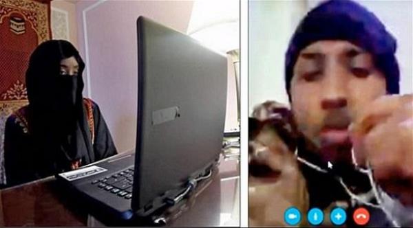 بالفيديو: داعشي يقنع مراهقة بالزواج منه عبر سكايب