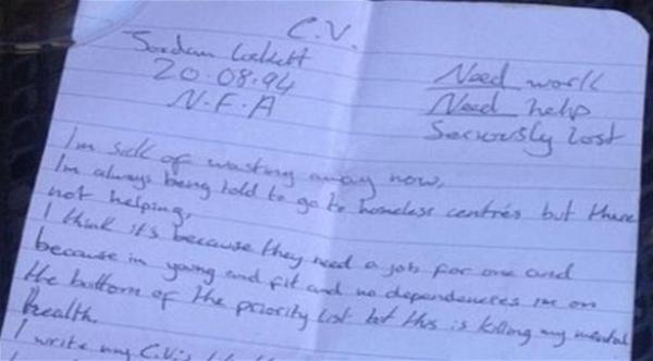 عروض عمل تنهال على مشرد نشر سيرته الذاتية على تويتر