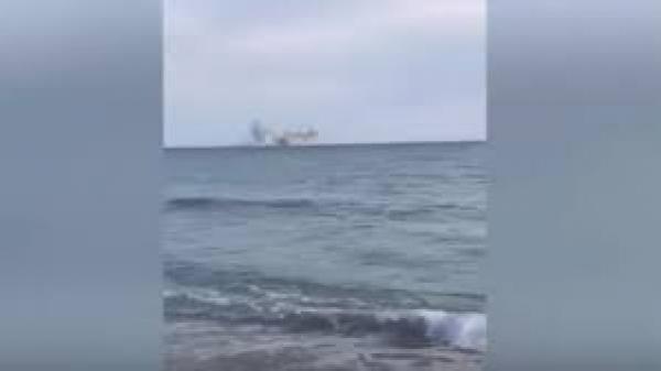 فيديو مروع لمصرع طيار إيطالي في البحر