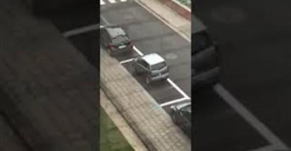 بالفيديو.. أسوأ محاولة ركن سيارة صغيرة في مساحة كبيرة