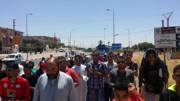 نتائج الباكالوريا تدفع ساكنة أبي الجعد للإحتجاج