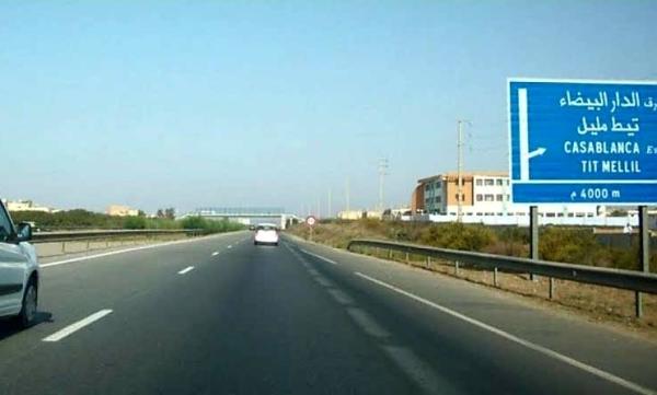 إشعار هام لمستعملي الطريق السيار الرابط بين بدالي تيط مليل والدار البيضاء الميناء