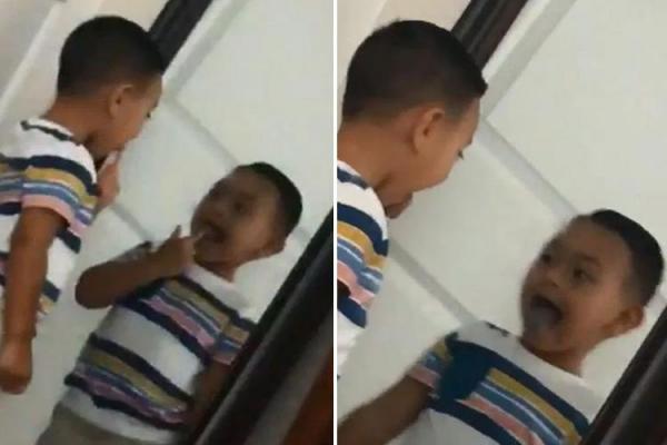 بالفيديو: صورة هذا الطفل في المرأة تحيّر مستخدمي الإنترنت