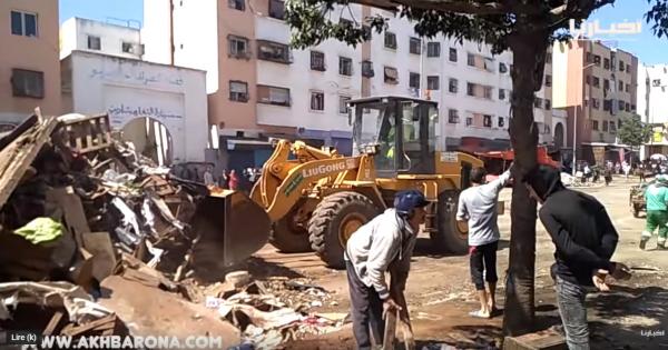 تزامنا مع الجائحة العالمية: سلطات تمارة تحرر أكبر سوق عشوائي لمنع التجمعات حماية للمواطنين