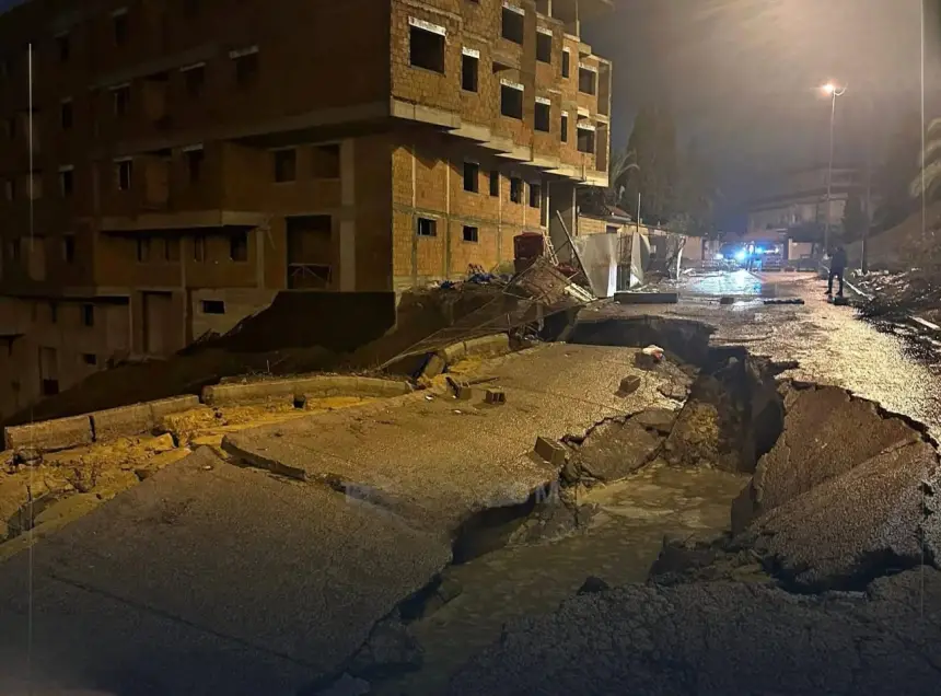 انهيار أرضي قرب مشروع سكني يستنفر سلطات طنجة (صور)