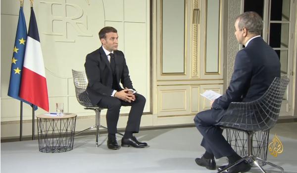 ماكرون : أتفهم مشاعر المسلمين إزاء الرسوم, والصحيفة التي نشرتهم ليست ناطقة باسم الحكوم