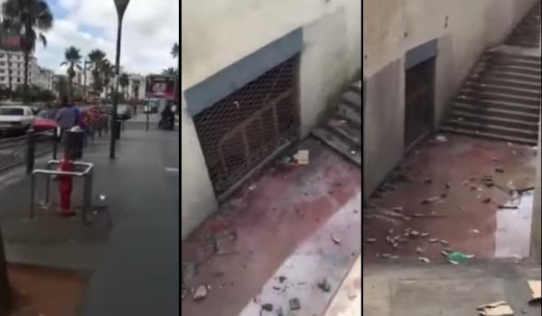 شاهد مركز العاصمة الإقتصادية كازا مليء بالأزبال.. هل هذه مدينة تستقبل رجال أعمال العالم ؟