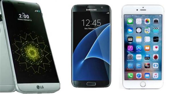 مقارنة تفصيلية بين "غالاكسي إس 7" و"جي 5" و"آي فون 6 إس"