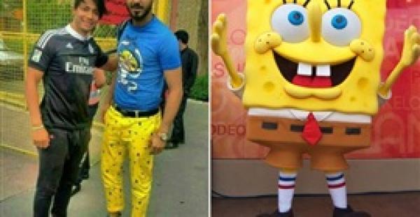 توقيف حارس مرمى إيران لكرة القدم بعد ارتداء سروال «سبونج بوب»