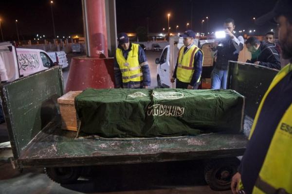 لحظة وصول جثمان المغربيتين ضحيتا الاعتداء الذي استهدف إسطنبول