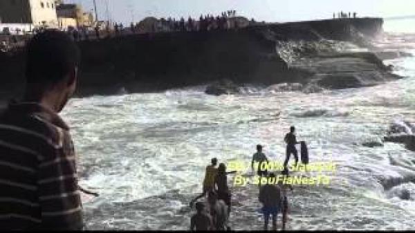 عملية انقاذ غريق في منطقة تافرانت بسيدي موسى سلا
