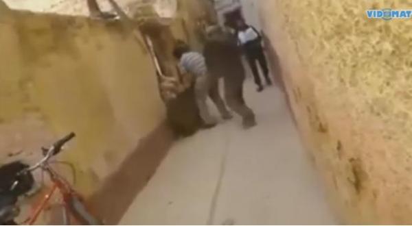 شاهد أول فيديو للحظة القبض على خنزير بفاس وتعذيبه بطريقة بشعة !!