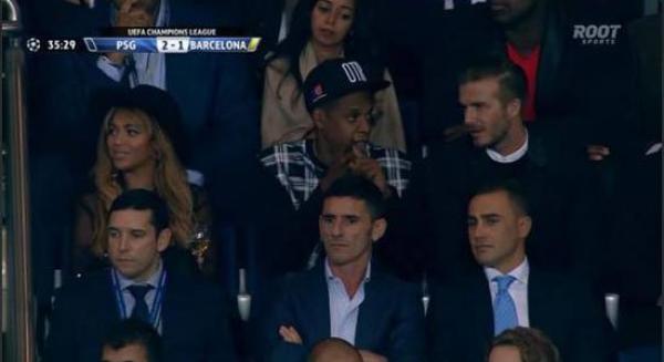 بالصور : مشاهير تابعوا قمة ملعب حديقة الأمراء