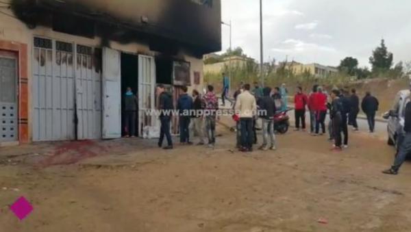 بالفيديو..حريق مهول بمحل لصنع السوميلا والأحذية بفاس