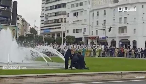 القبض على شاب حاول اعتراض الموكب الملكي بالرباط (فيديو حصري)