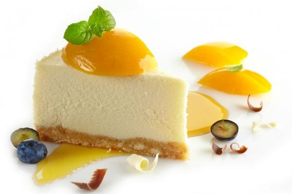 تشيزكيك الخوخ بدون فرن