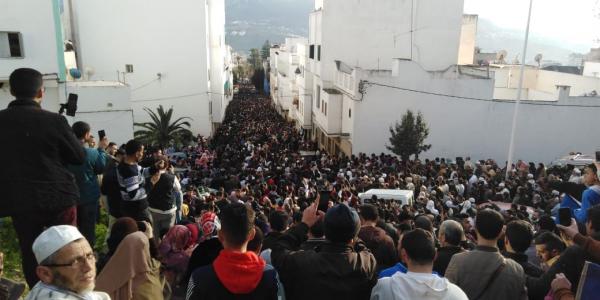 تشييع جنازة العلامة محمد بن الامين بوخبزة في موكب تاريخي مهيب