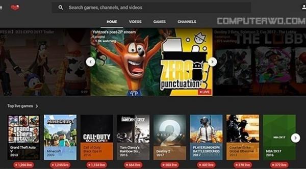 قسم خاص لعشاق الألعاب بمنصة يوتيوب