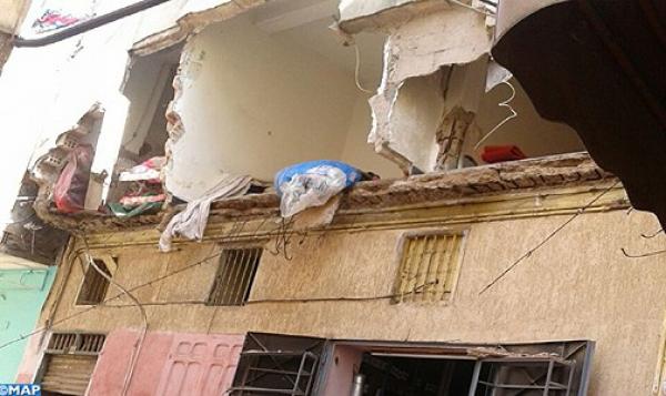 هذه حصيلة انهيار واجهة منزل مكون من طابقين بالمدينة العتيقة بسلا