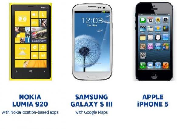 نوكيا تقارن خرائطها بخرائط قوقل و خرائط ابل لتثبت أنها الأفضل