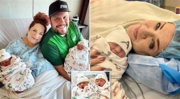 أسرة أمريكية تنجب توأما في عامين مختلفين