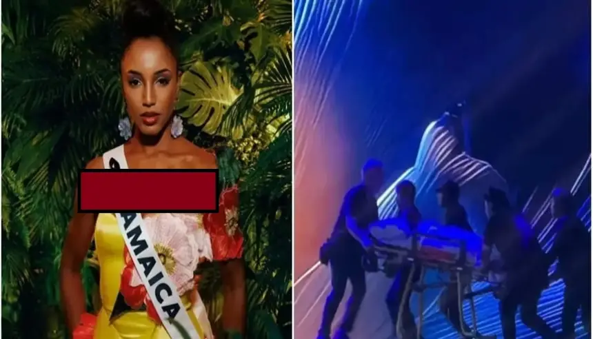 فيديو.. إصابة ملكة جمال جامايكا إثر سقوطها على وجهها خلال عرض الأزياء