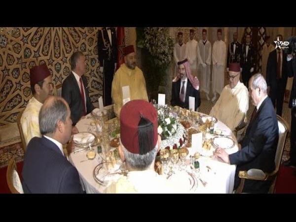 الملك محمد السادس يقيم مأدبة عشاء رسمية على شرف العاهل الأردني